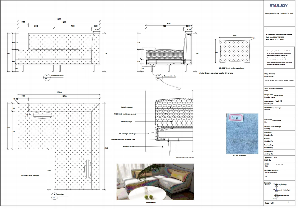 Technical furniture drawing design 2