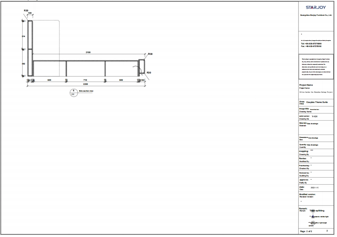 Technical furniture drawing design 4