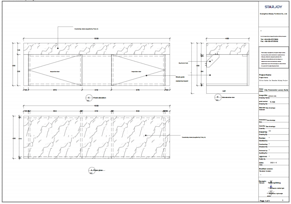 Technical furniture drawing design 6
