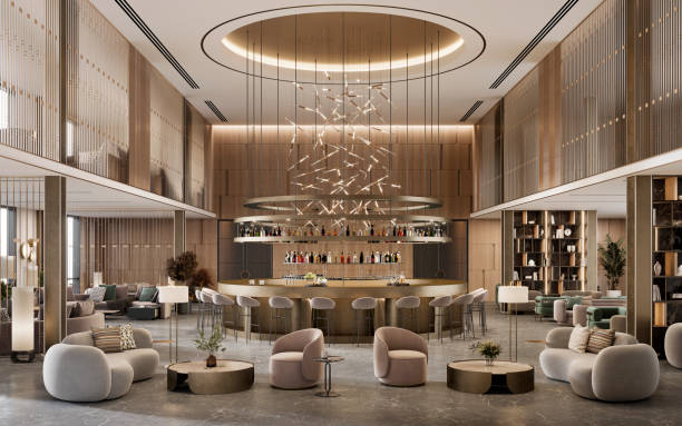 Custom hotel leather sofa chair in lobby. Custom hotel leather sofa chair in lobby.