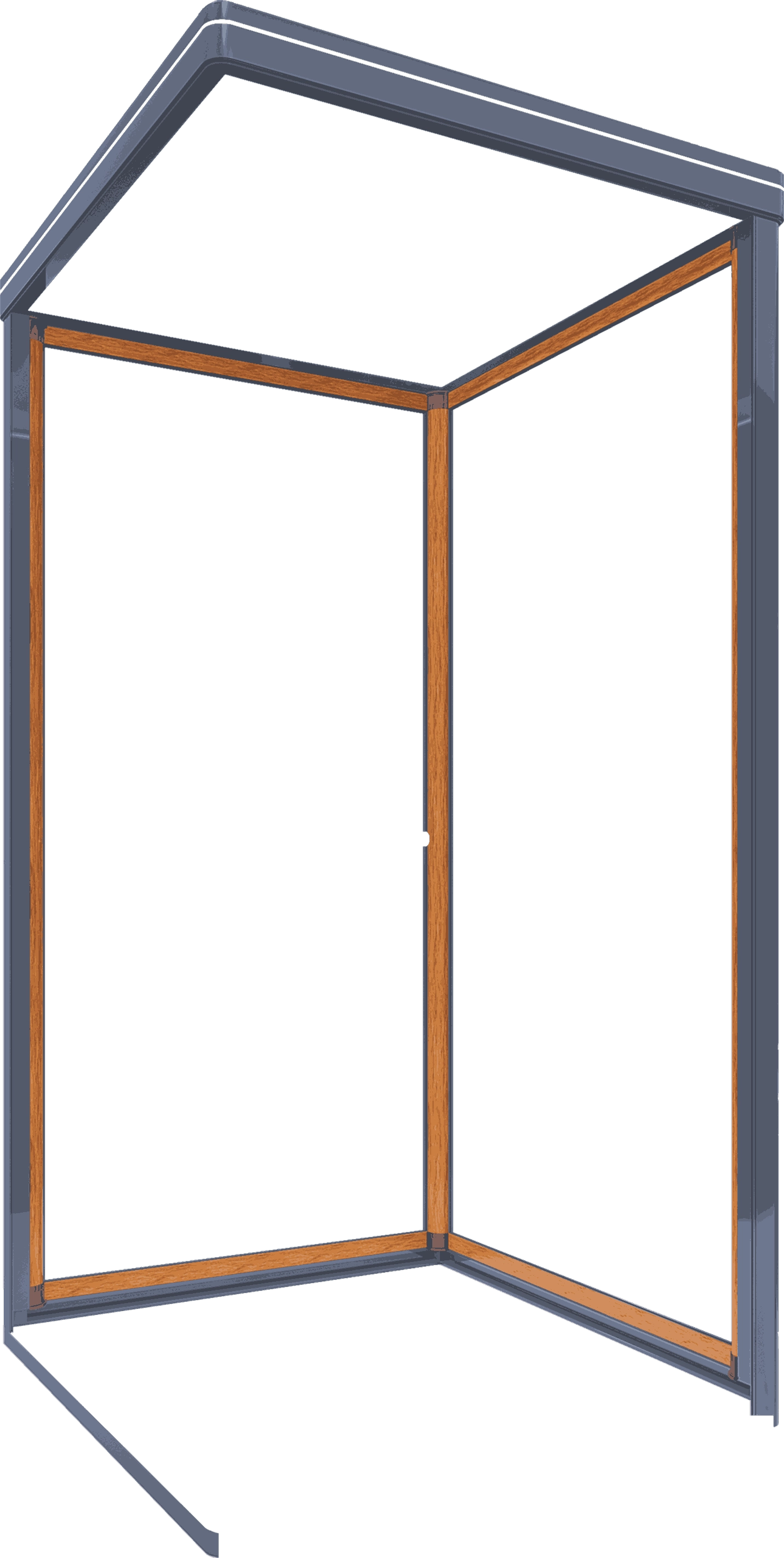 Burmese teak wood with agate grey frame - SOLKER