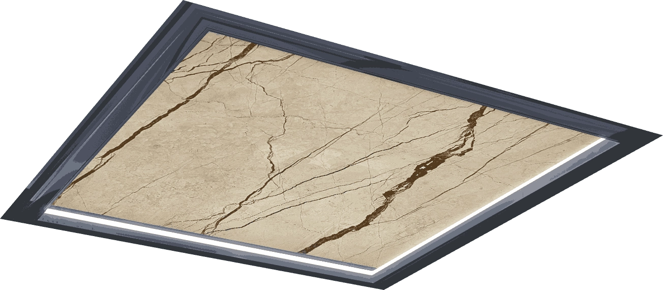 Hollow Gold Leaf Beige Honeycomb Marble (Agate Gray) - SOLKER