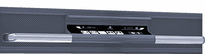 Integrated agate grey control panel (chrome-plated aluminum handrails) - SOLKER