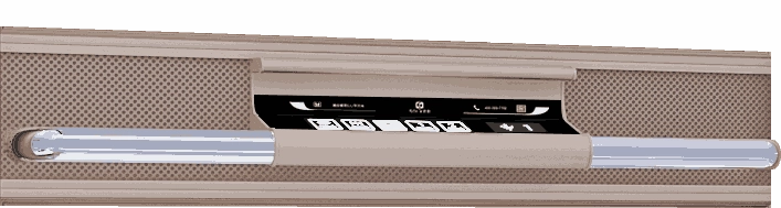 Integrated champagne gold control panel (chrome-plated aluminum armrests) - SOLKER