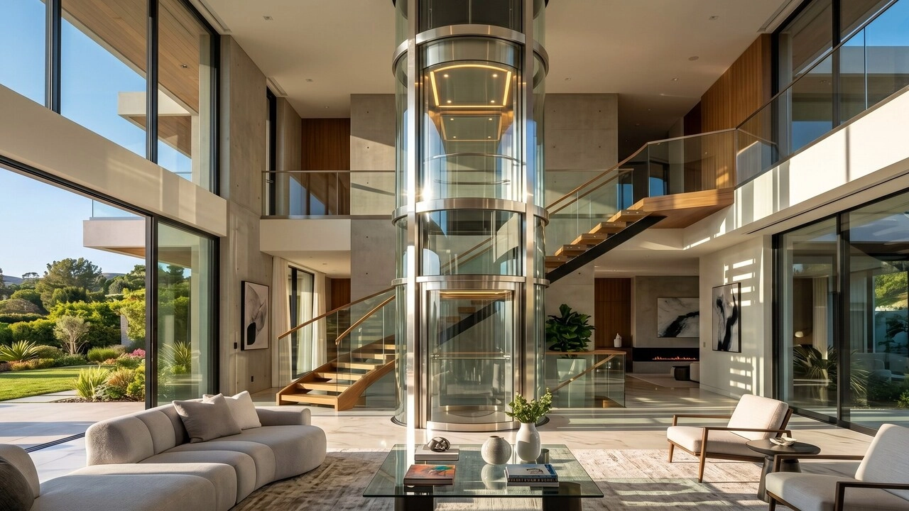 luxurious glass home elevator - SOLKER