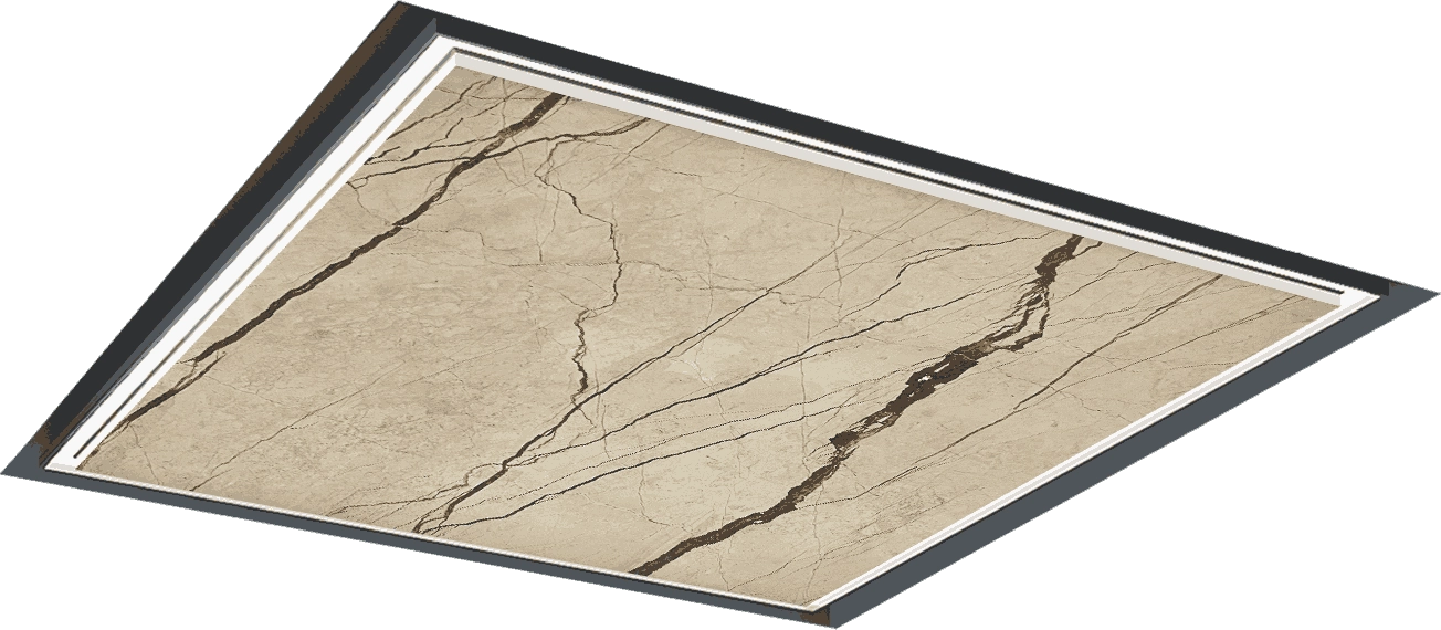 Suspended Gold Leaf Beige Honeycomb Marble (Agate Gray) - SOLKER