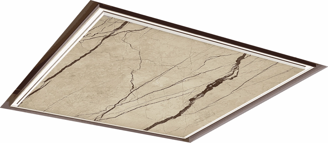 Suspended Gold Leaf Beige Honeycomb Marble (Champagne Gold) - SOLKER