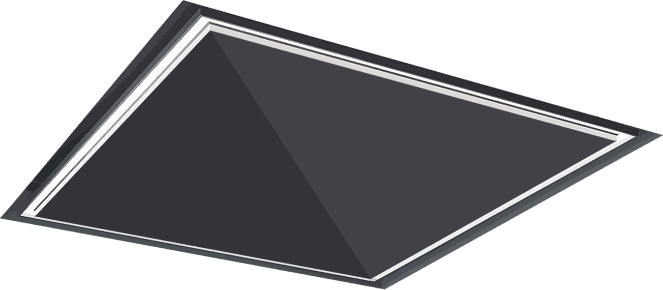 Suspended gray mirrored stainless steel (Agate Gray) - SOLKER