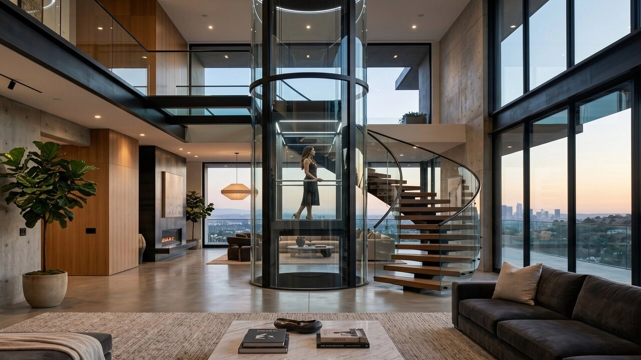 transparent glass residential elevator - SOLKER