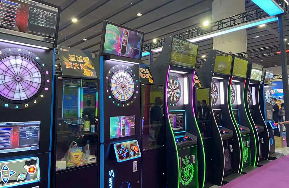 Exhibition dart board machine