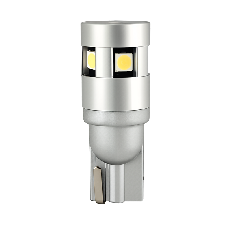 Silver car reading light T10 LED bulb.