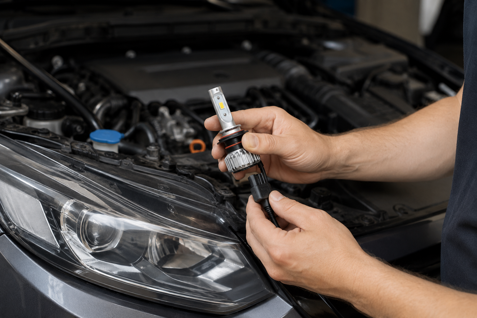 Five-step LED headlight troubleshooting workflow for auto parts distributors