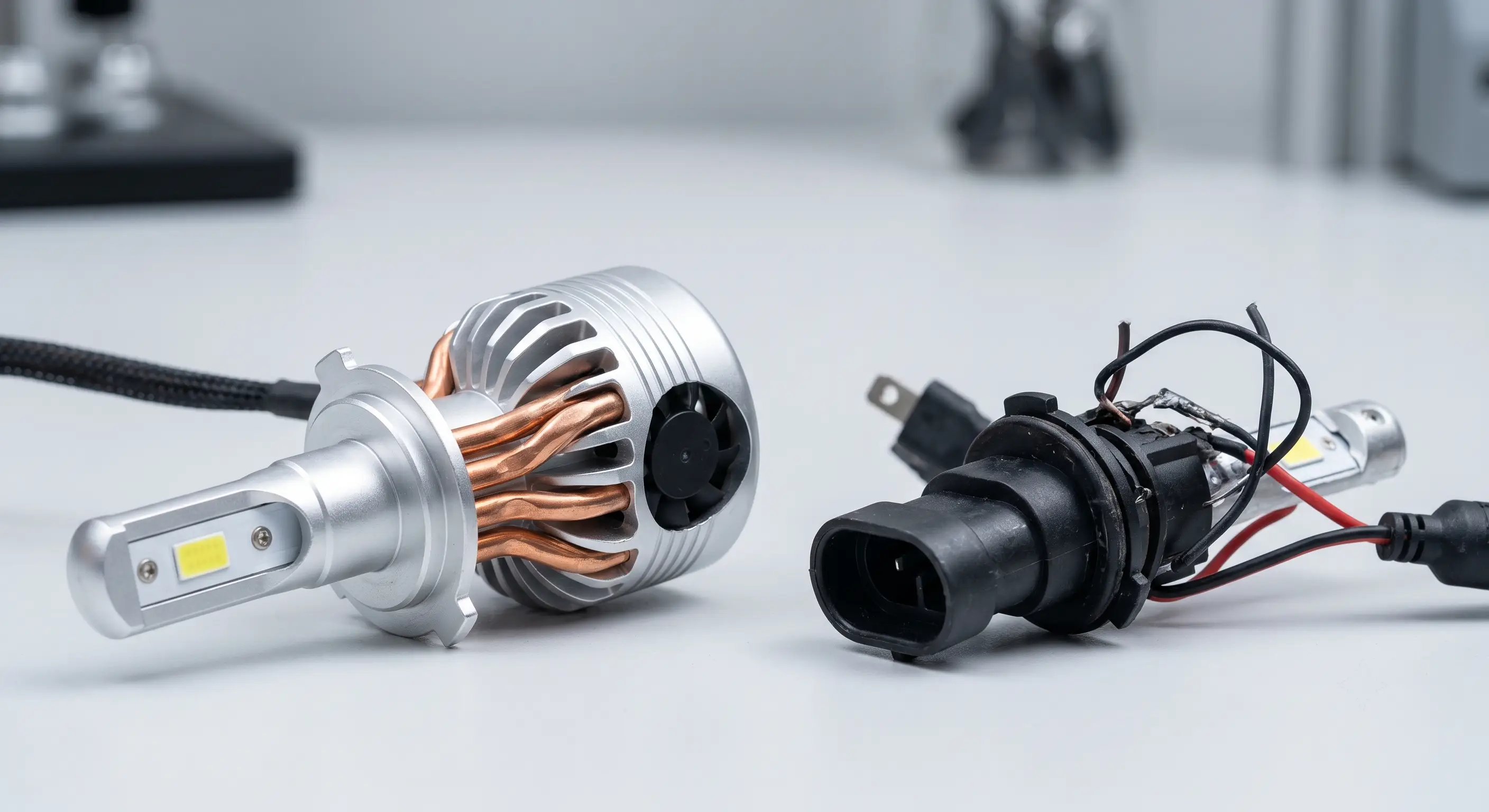 High quality bulk LED headlight bulbs vs low quality aftermarket alternatives
