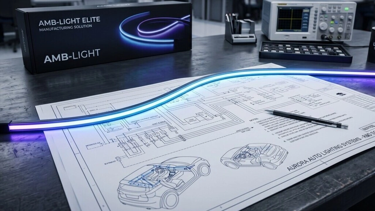 glowing automotive LED ambient lighting strip - CARNEON