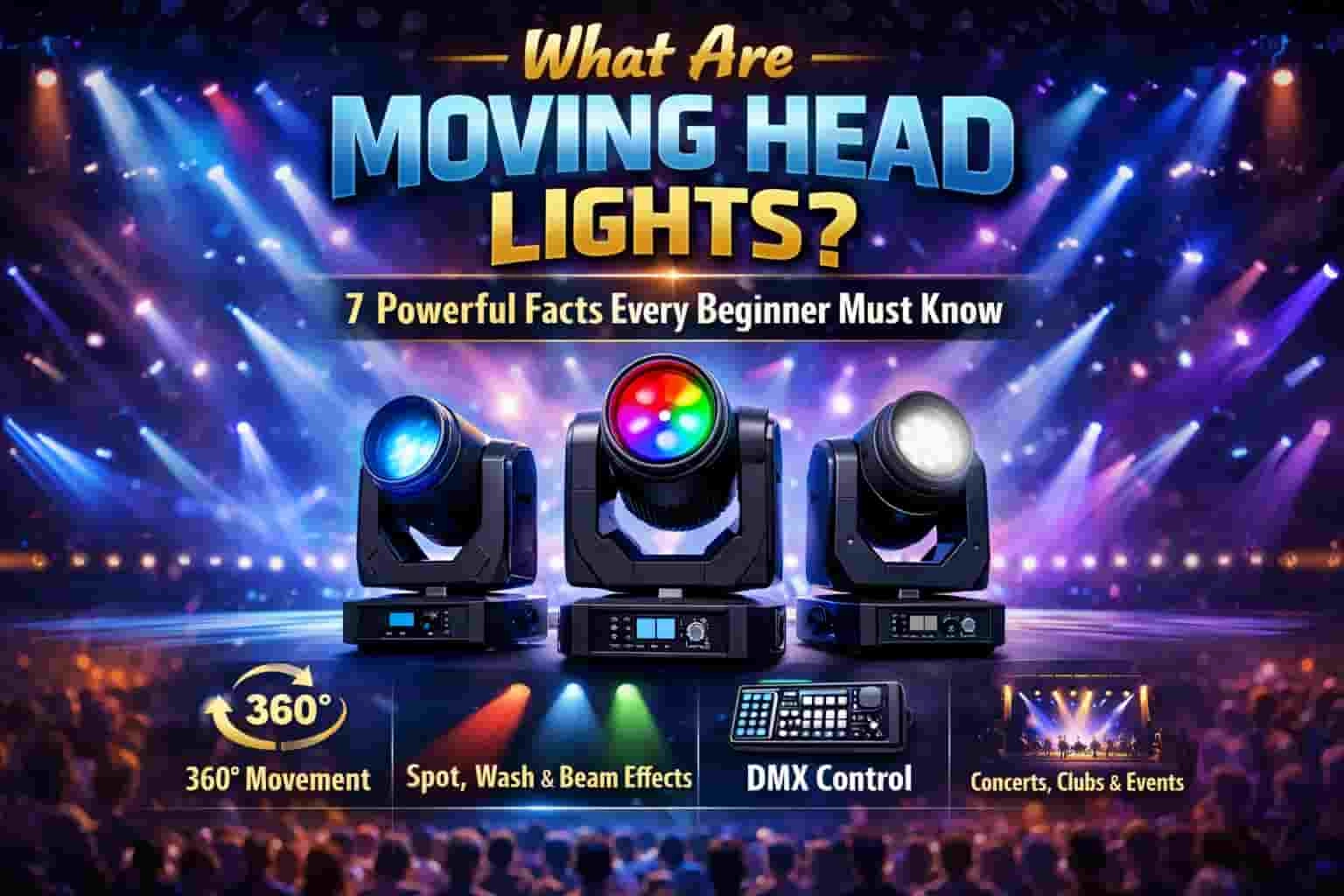Moving head lights with various effects and controls for concerts and events. - Fengyi