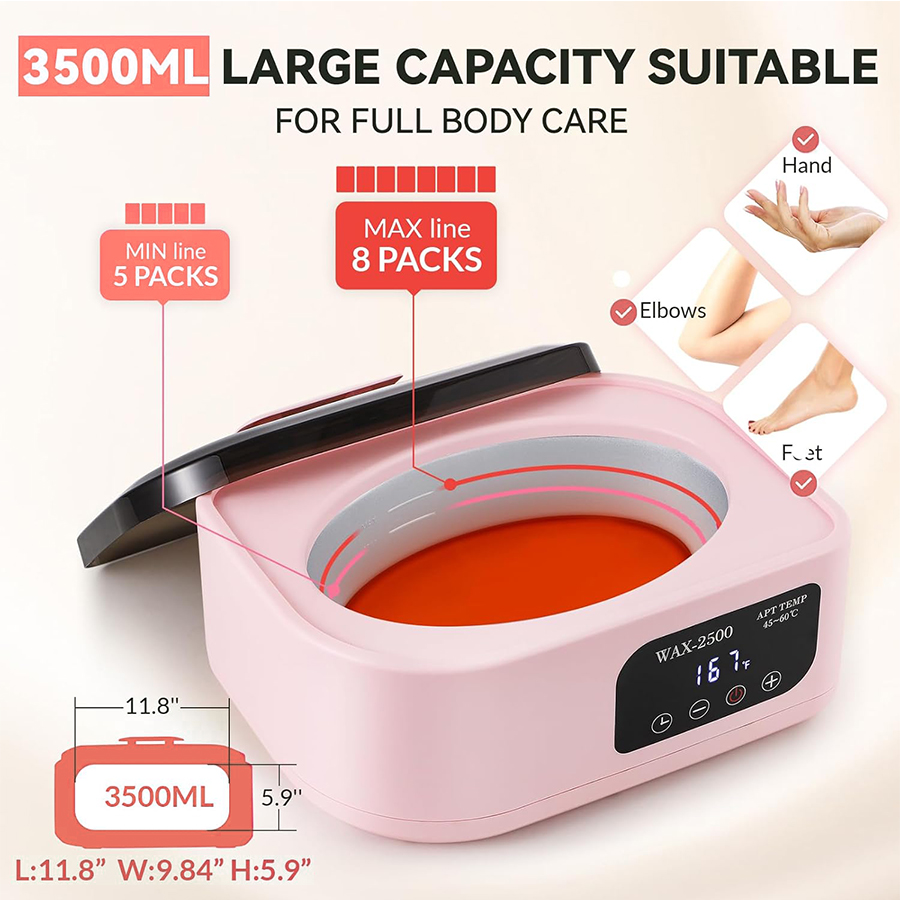 High-Efficiency Single Pot Wax Heater with Digital Timer