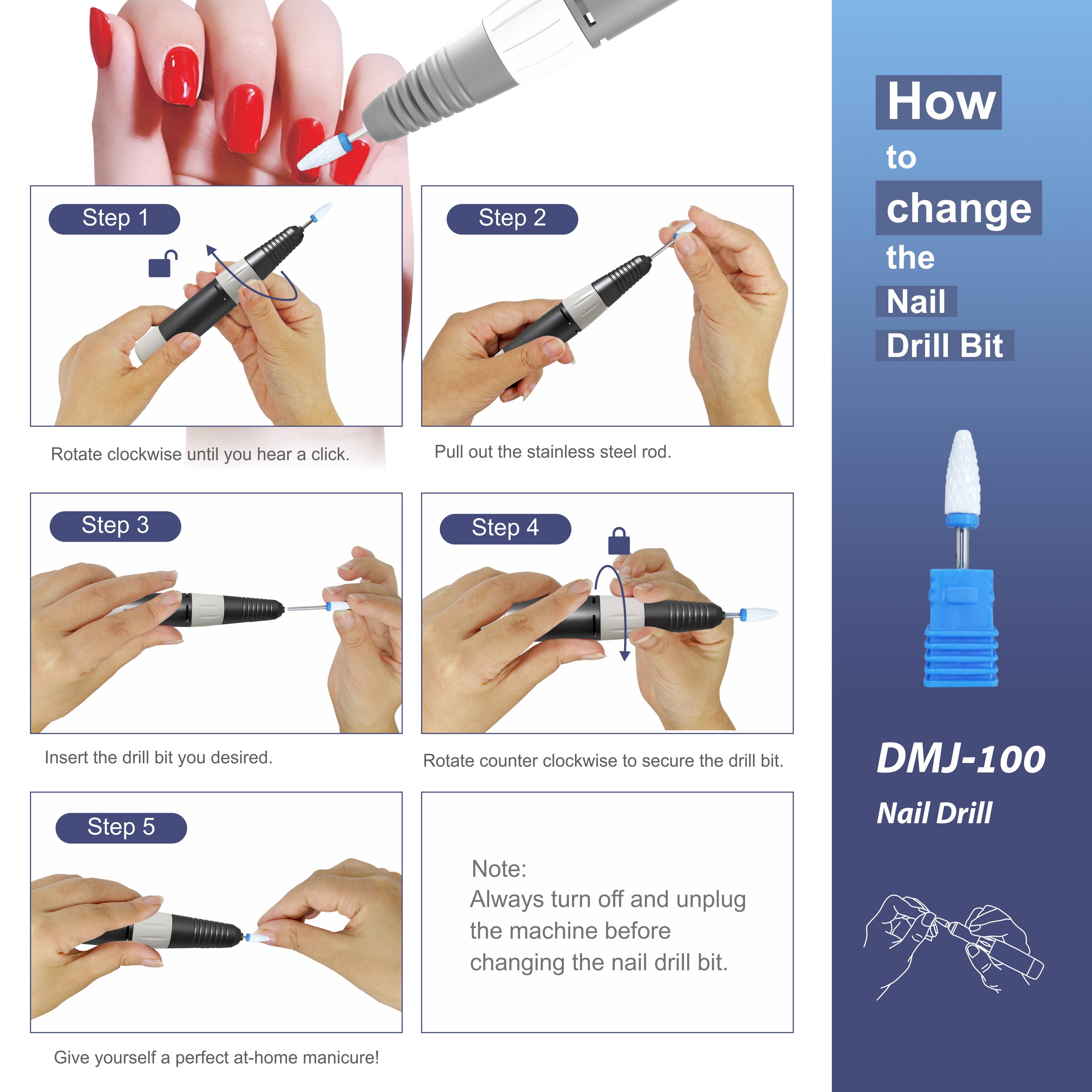 ABS body portable nail drill machine