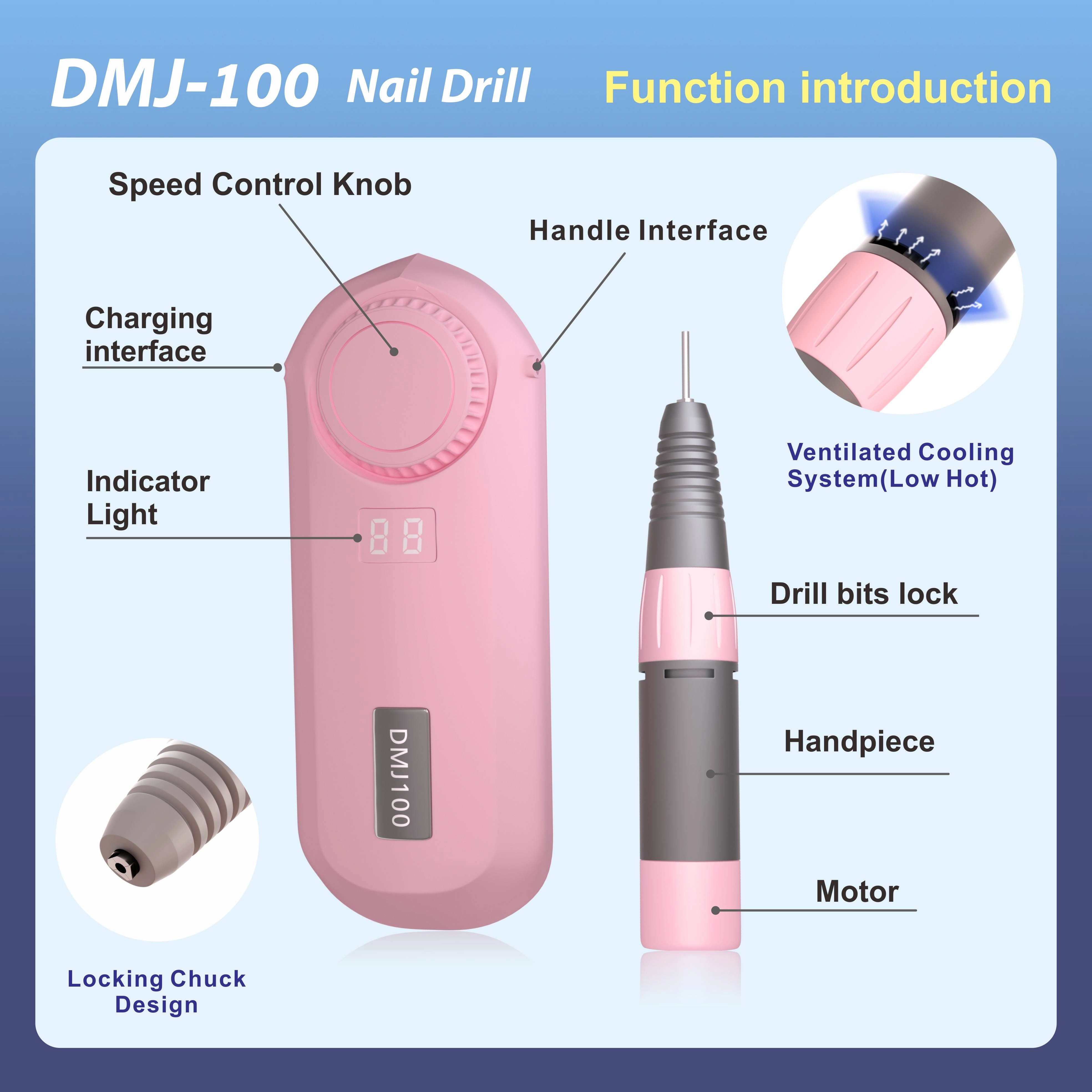 17000RPM mini electric nail drill - LOVE CRAZY