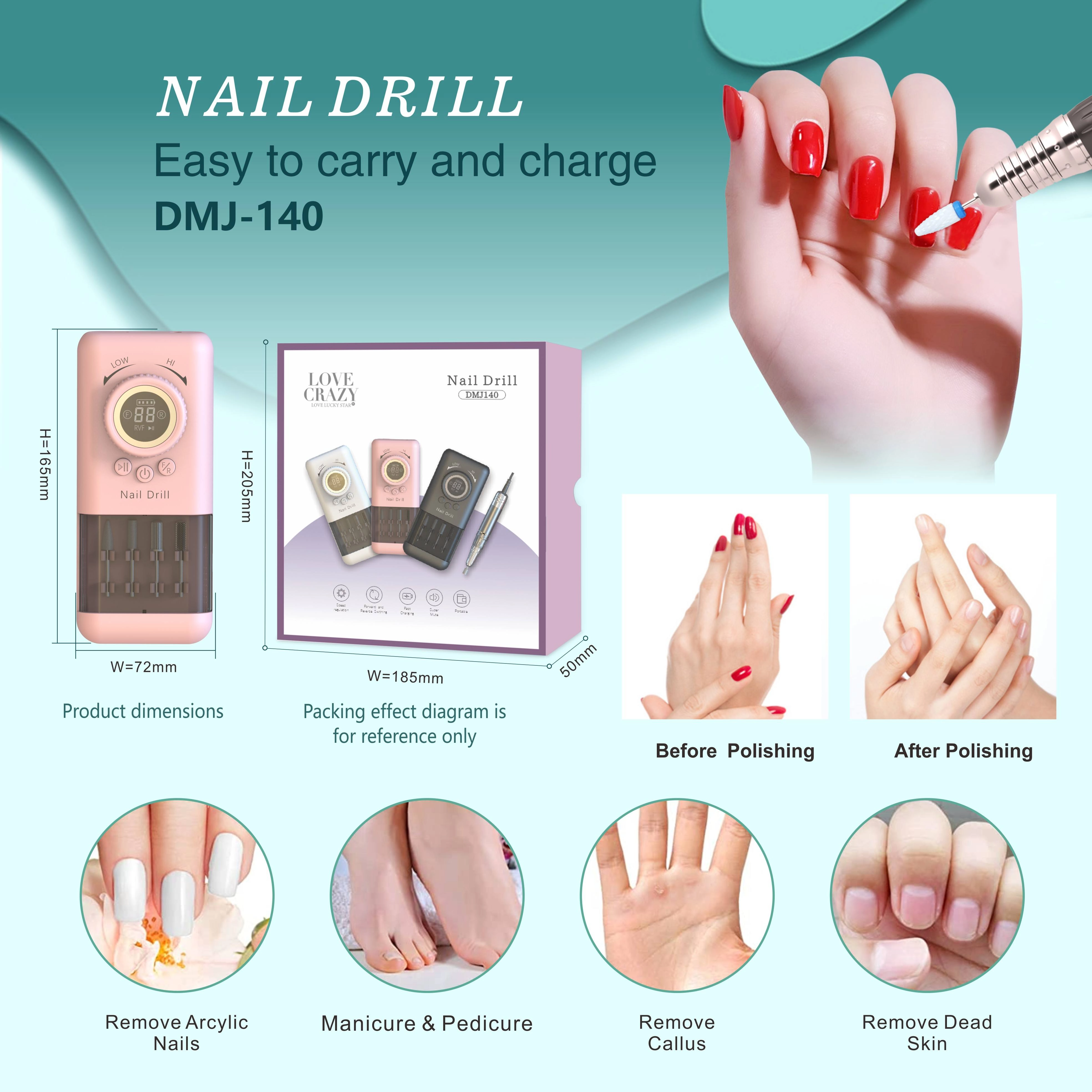 portable nail drill for home use - LOVE CRAZY