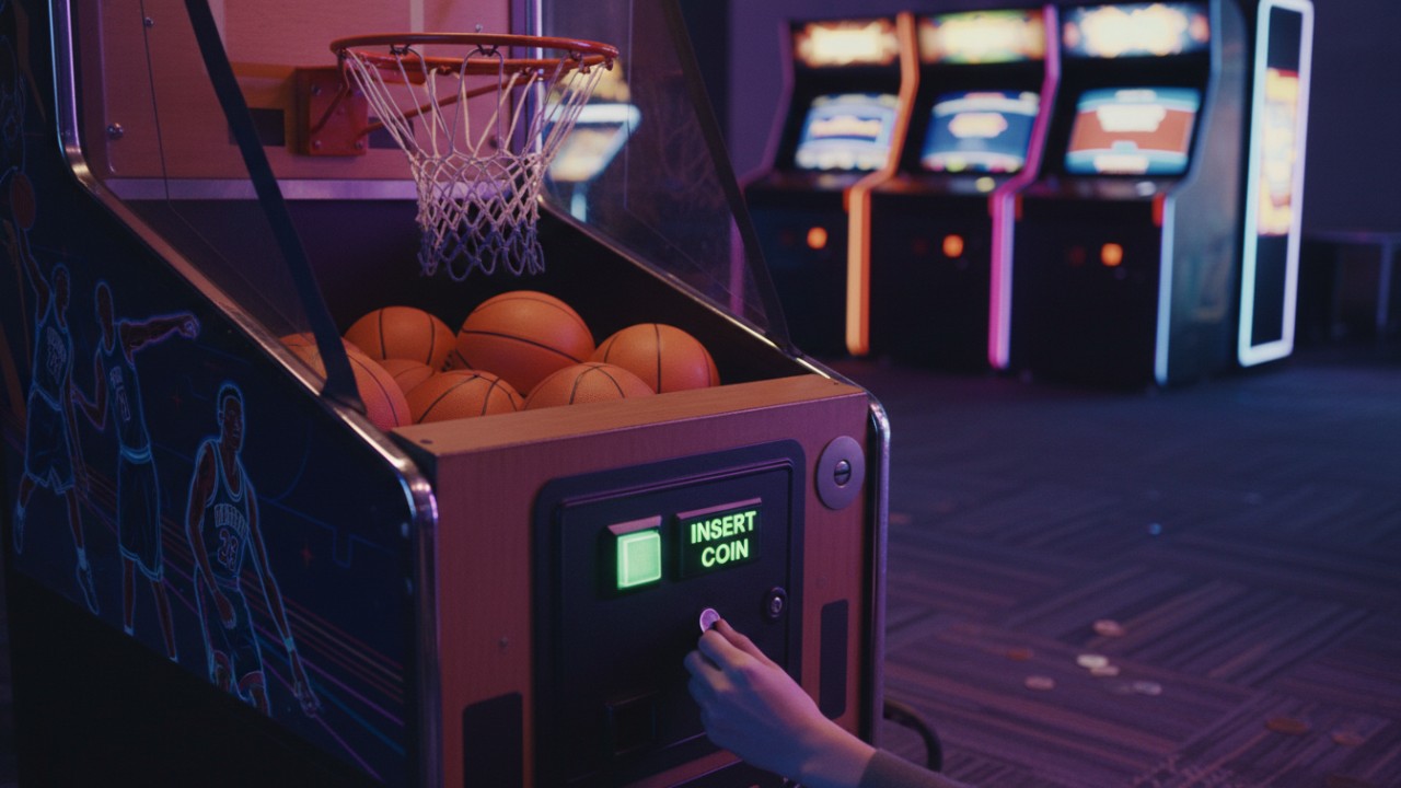 동전 투입식 아케이드 농구 게임
