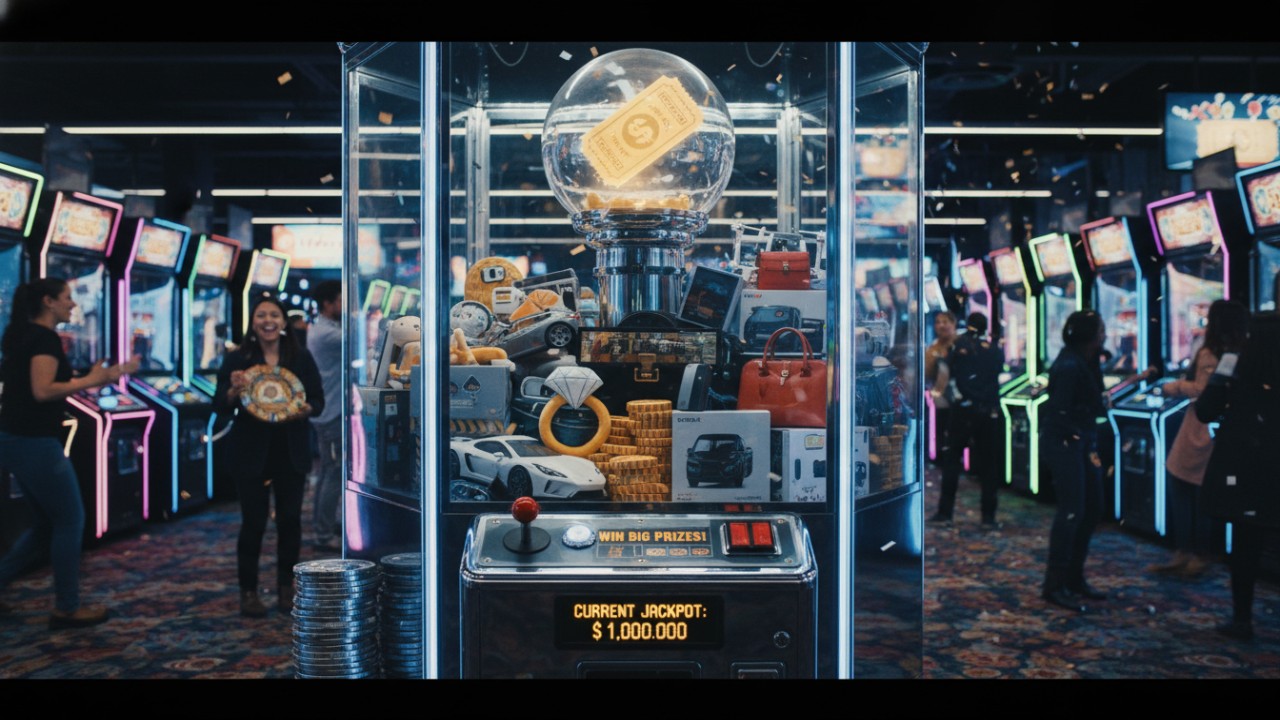 coin operated machine to win big prizes