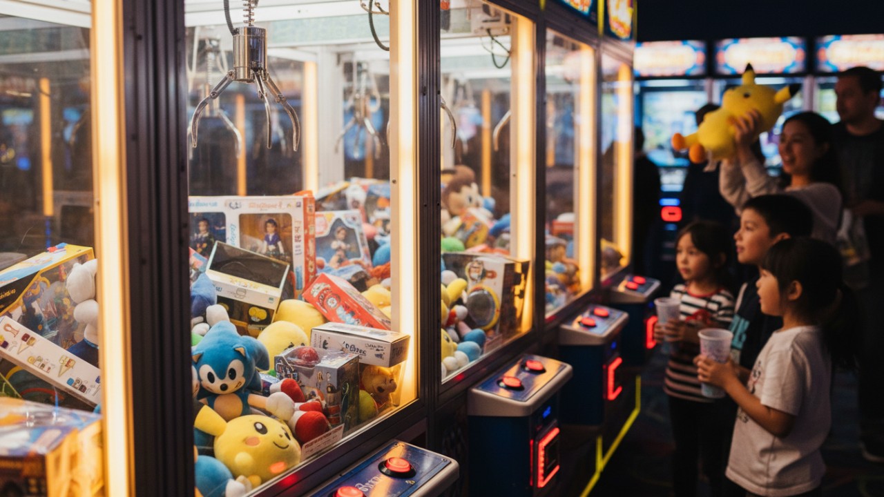 prize merchandising claw machines