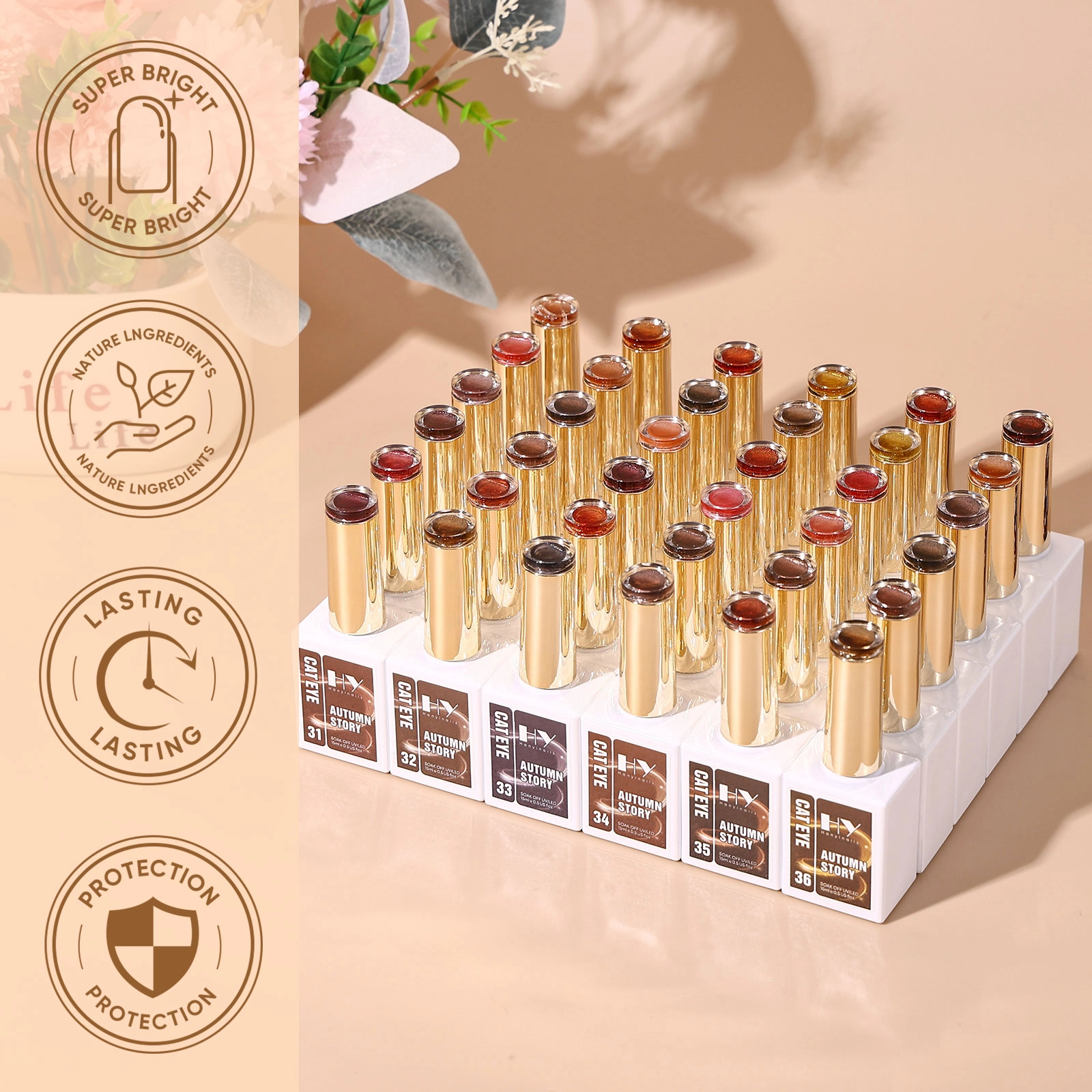 Best-autumn-colors-cat-eye-gel - Hanyinails 10 - Hanyinails