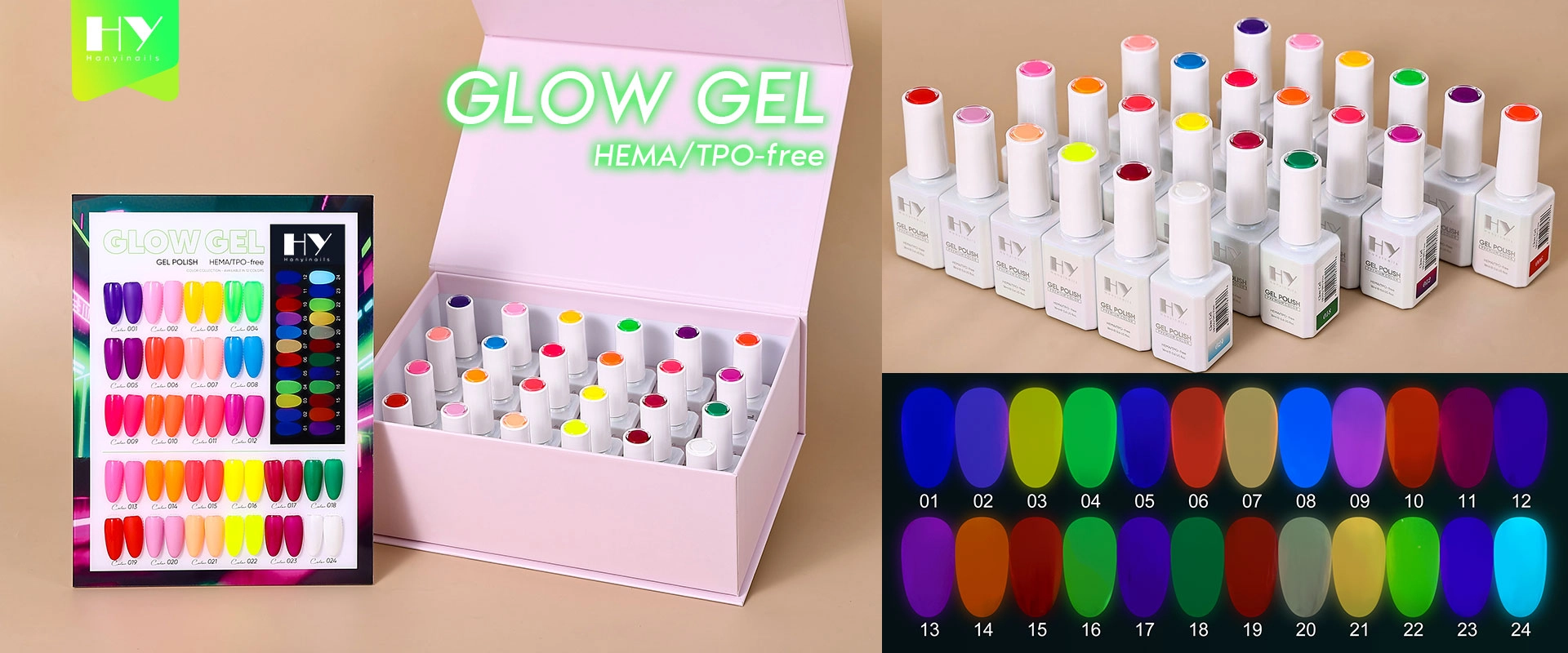 24colors-Glow-gel-banner - Hanyinails