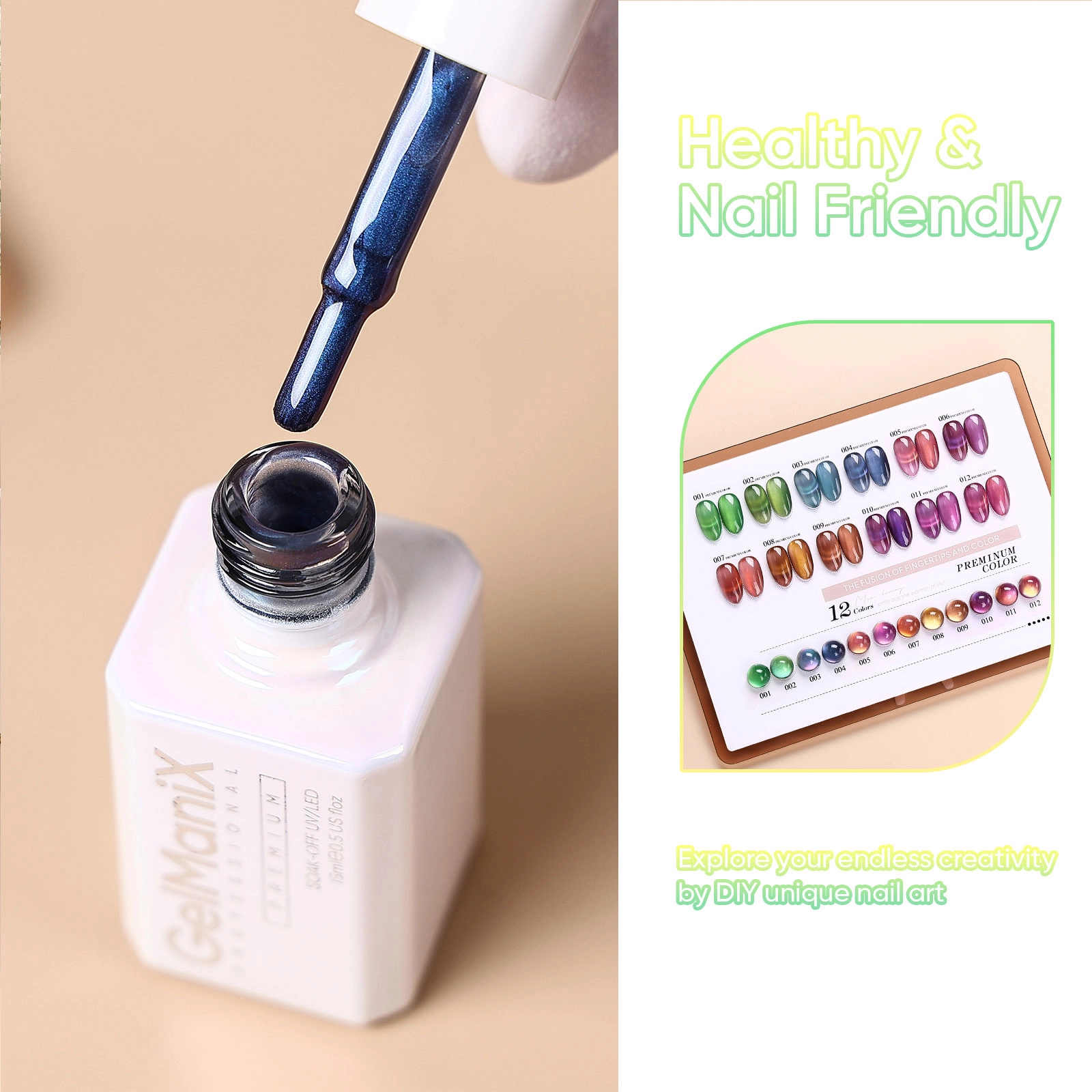 3D cat eye nails - Hanyinails
