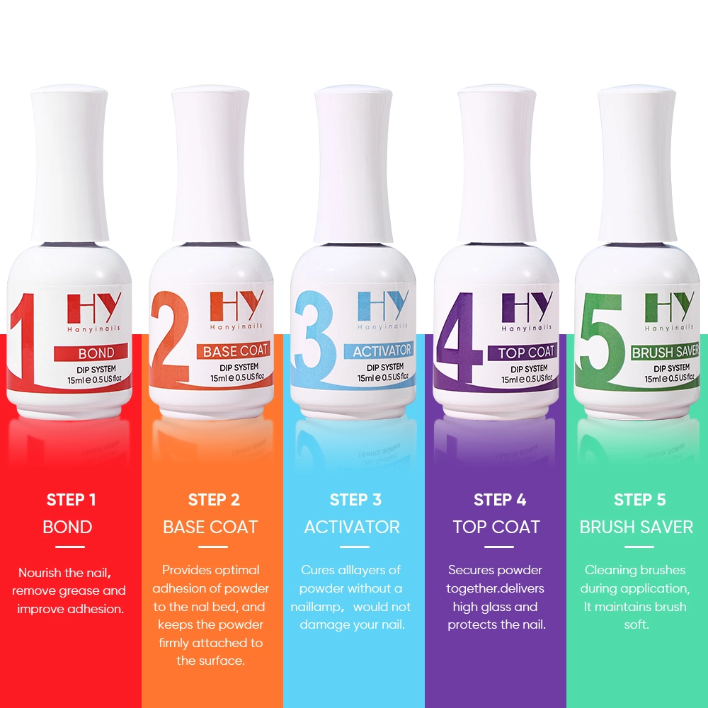 5-Step Dip Powder Process - Hanyinails