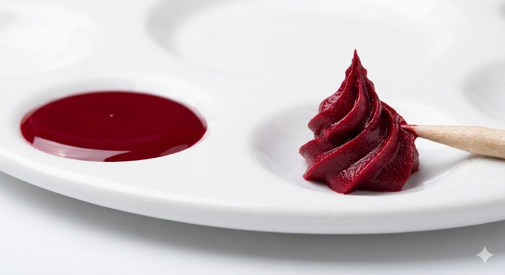 a dollop of thick red Magic Poke Gel Polish