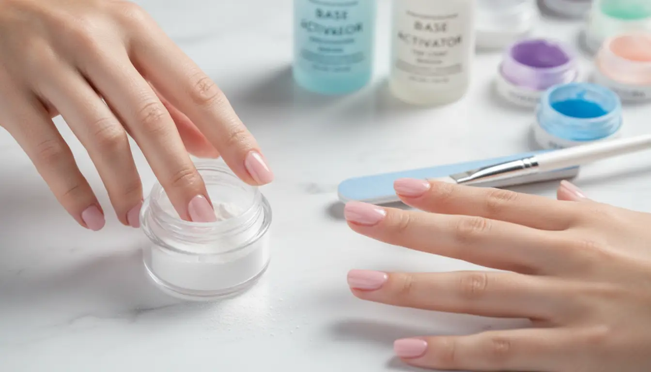 лучшие ногти с пудровым покрытием