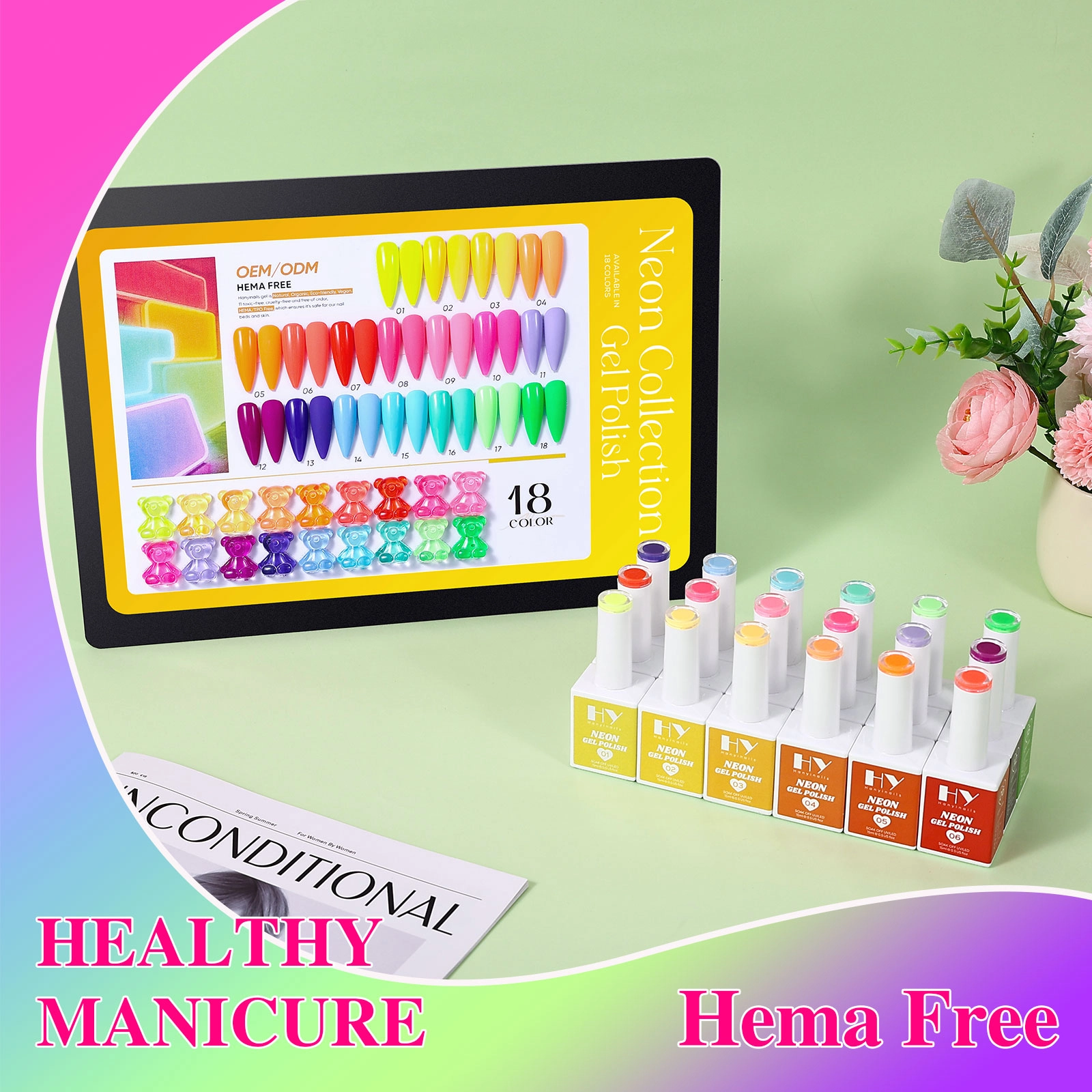 Bright gel polish - Hanyinails
