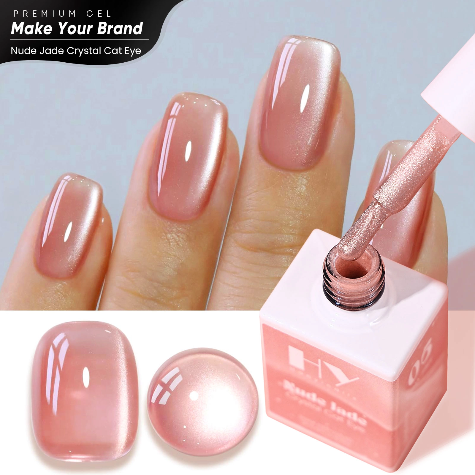 Хромированные ногти «кошачий глаз» — Hanyinails