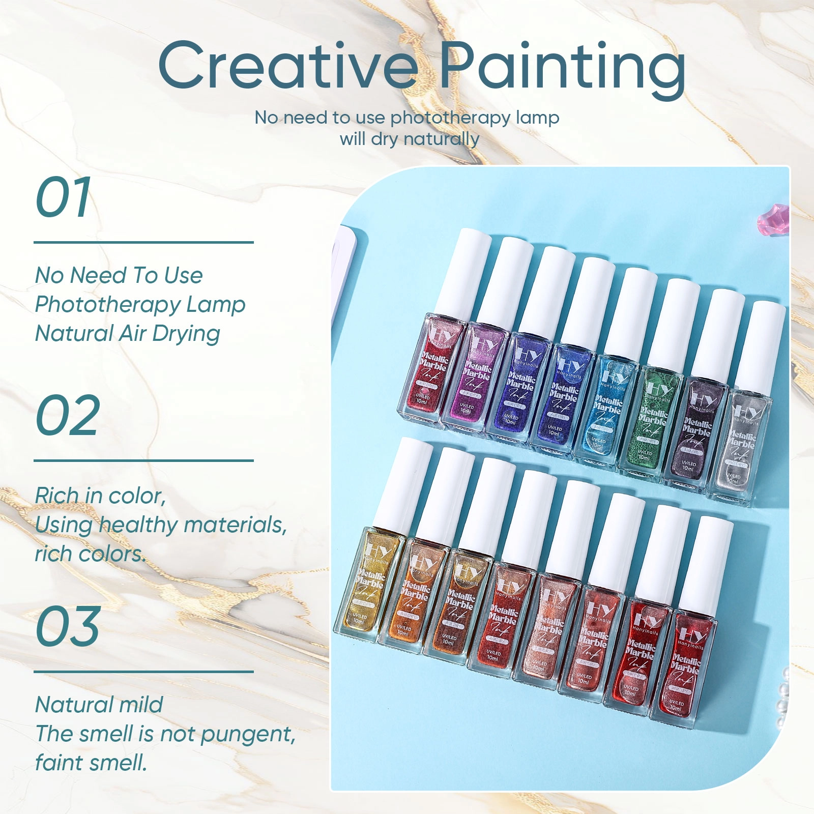 Chrome-Marble-Ink - Hanyinails Chrome Marble Ink - Hanyinails