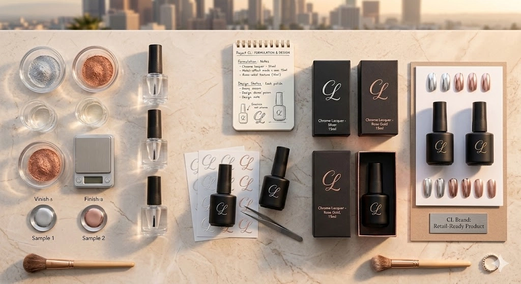 chrome nail polish product - Hanyinails