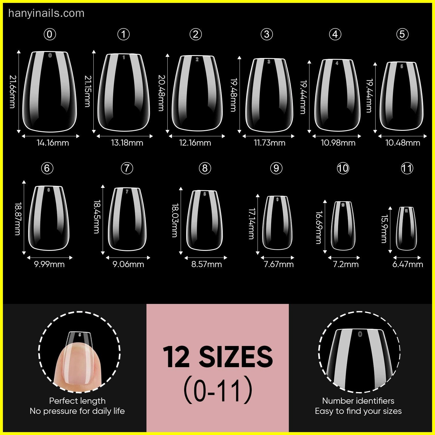 гвозди в форме гроба короткие - Hanyinails