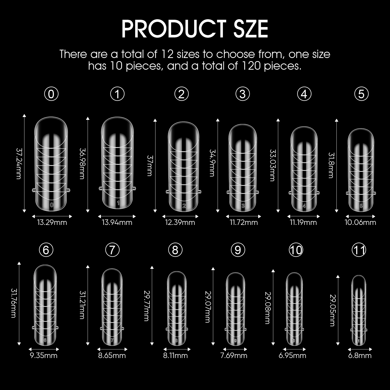 Dual nail forms for poly gel - Hanyinails