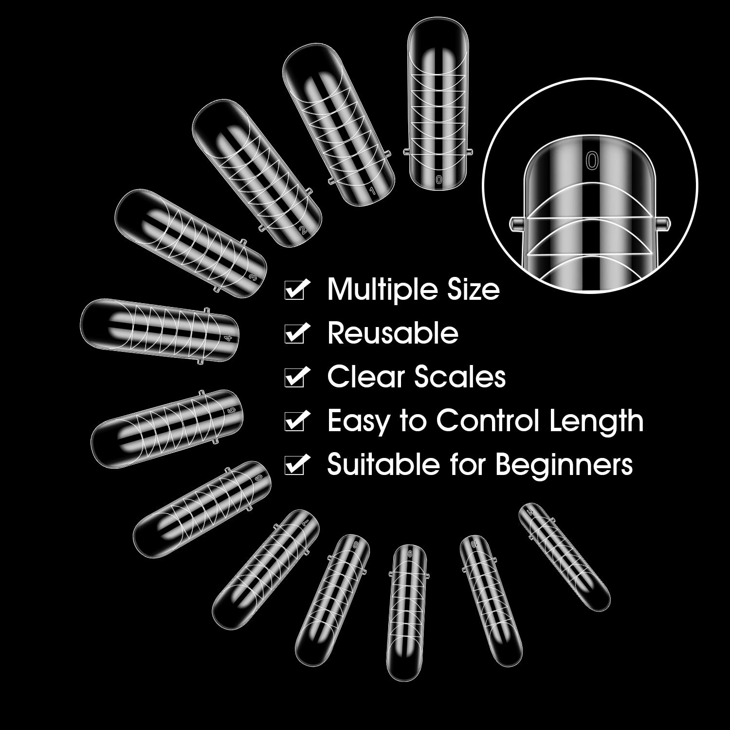 Easy to use nail extension forms - Hanyinails