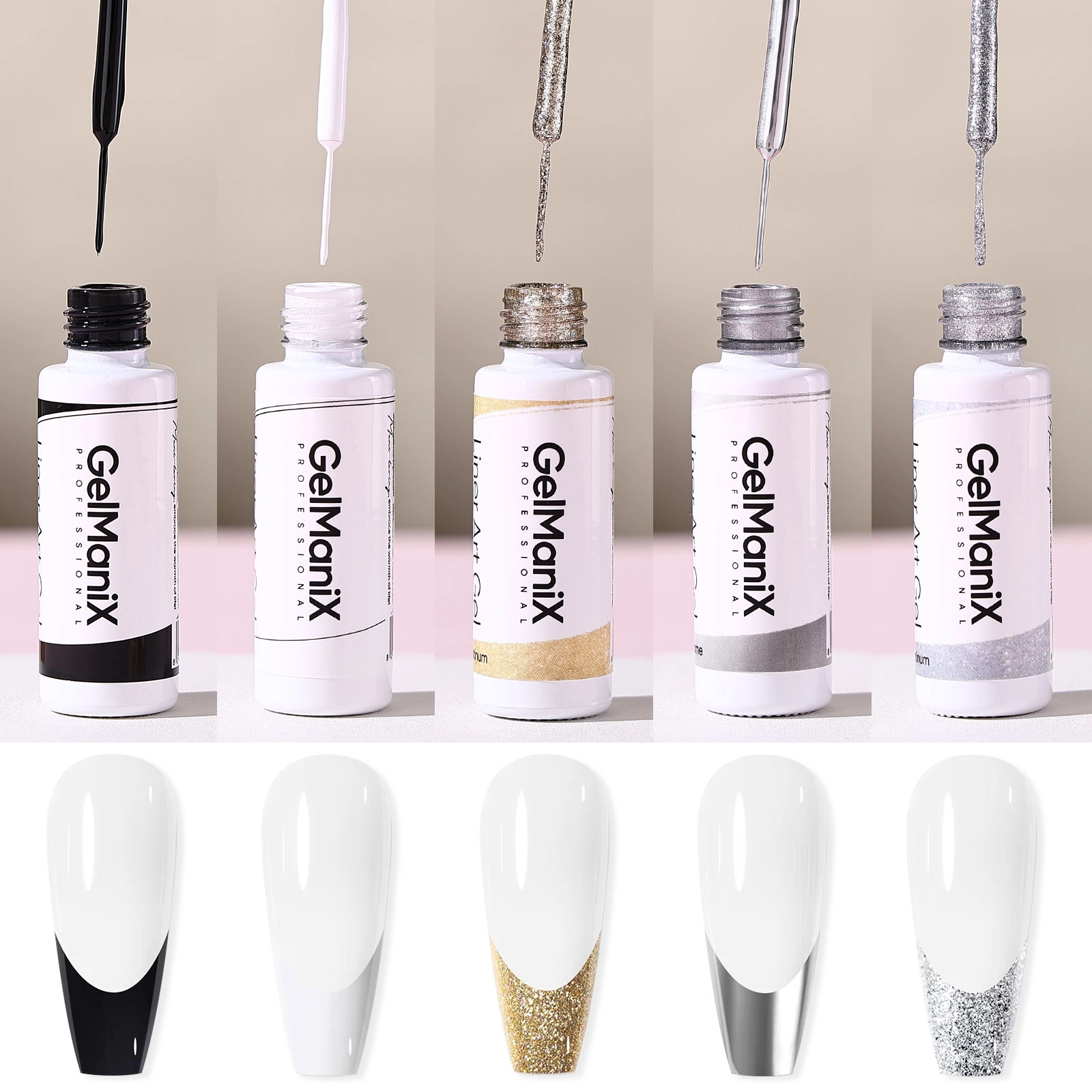 fine brush nail art gel - Hanyinails