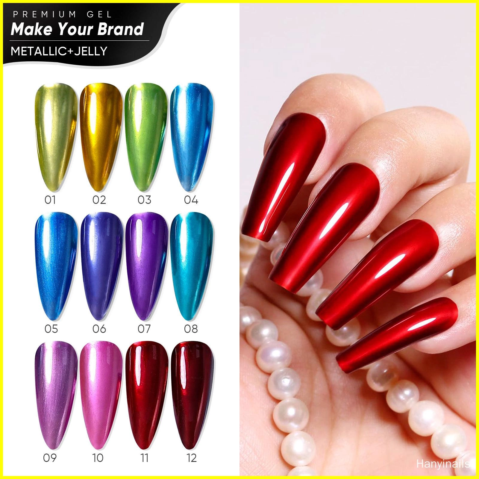 Набор гель-лаков для многослойного нейл-арта - Hanyinails
