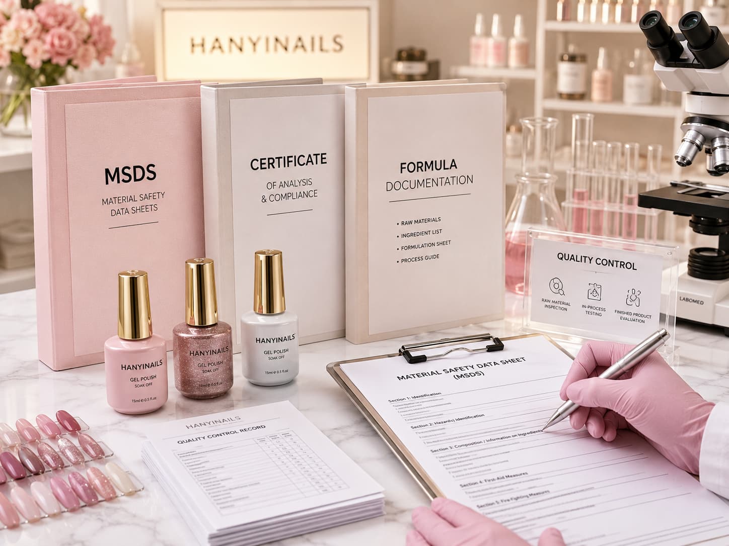 Gel polish MSDS and certification documentation