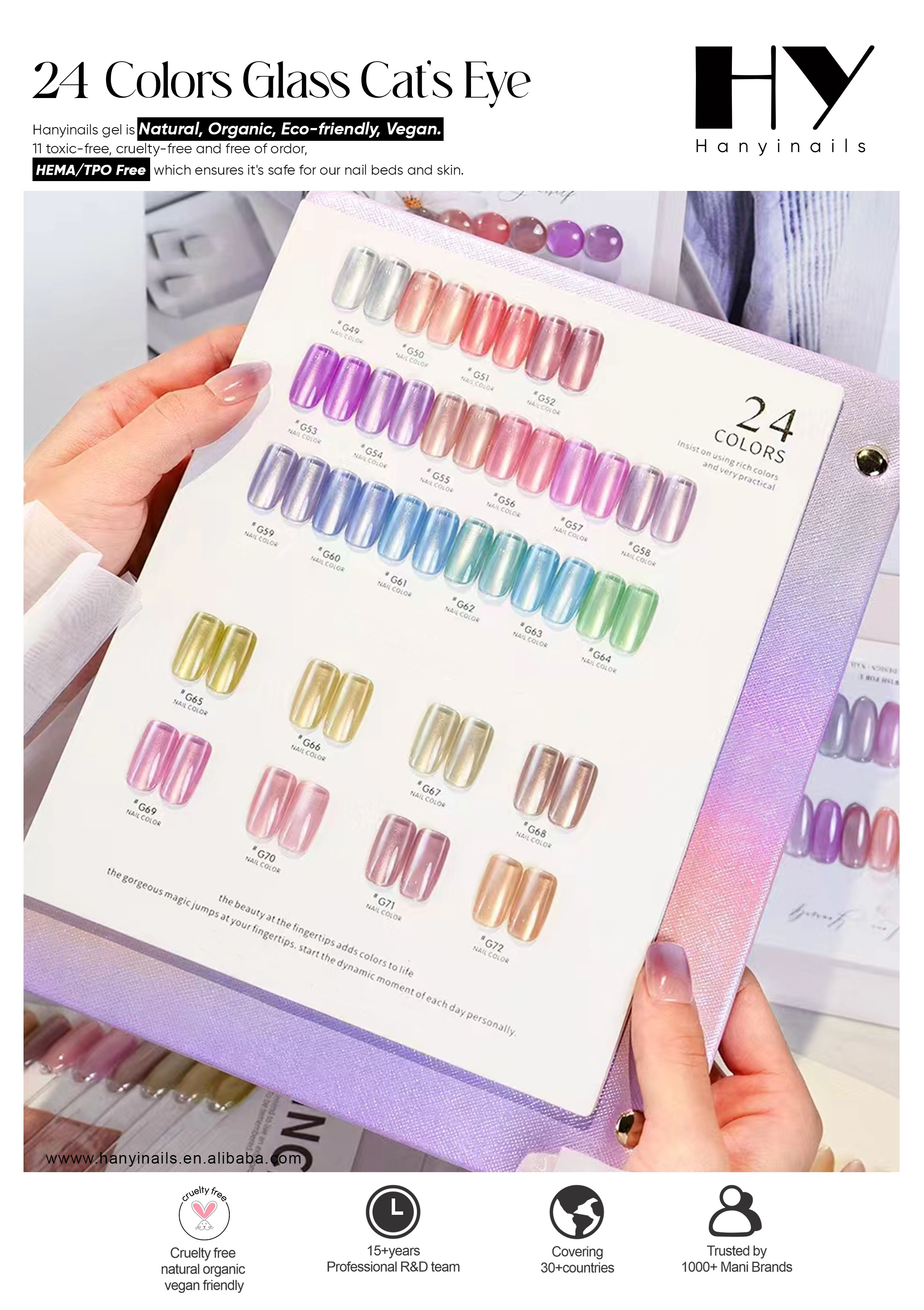 Glass Cat Eye Gel Polish - Hanyinails