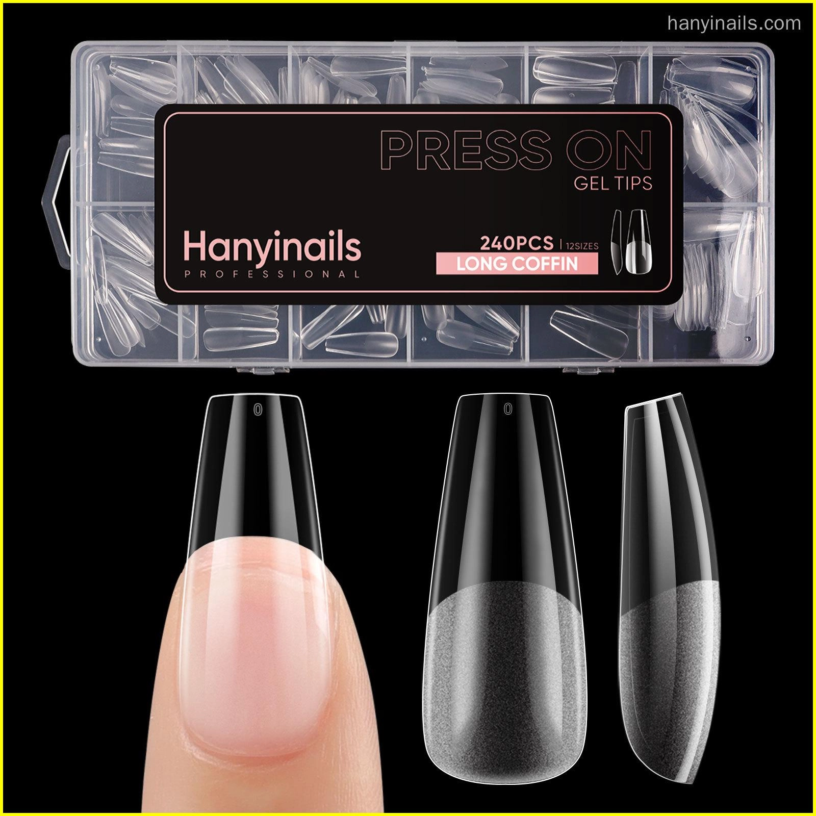 полуматовые типсы для ногтей оптом - Hanyinails
