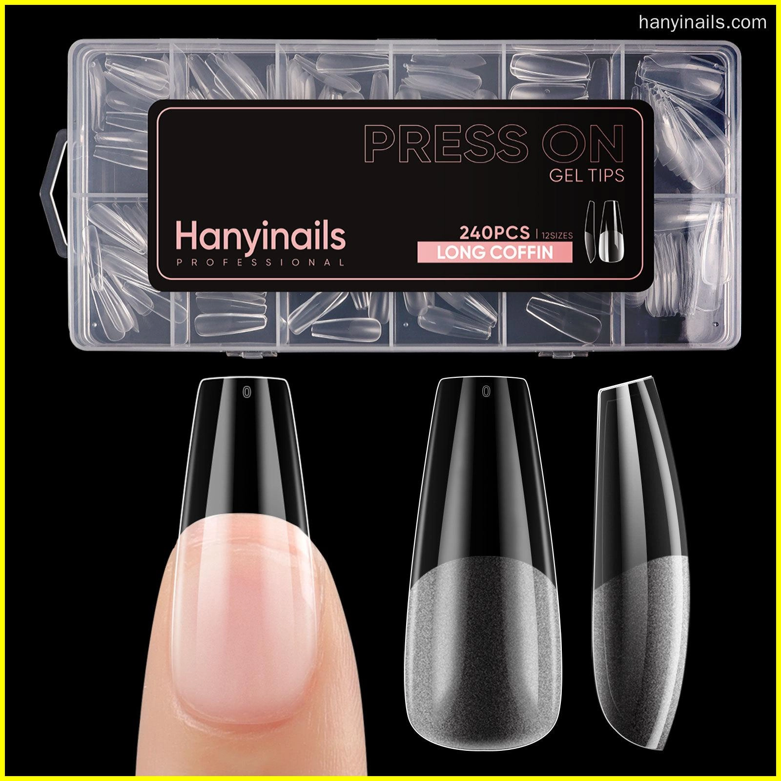 полуматовые типсы для ногтей оптом - Hanyinails