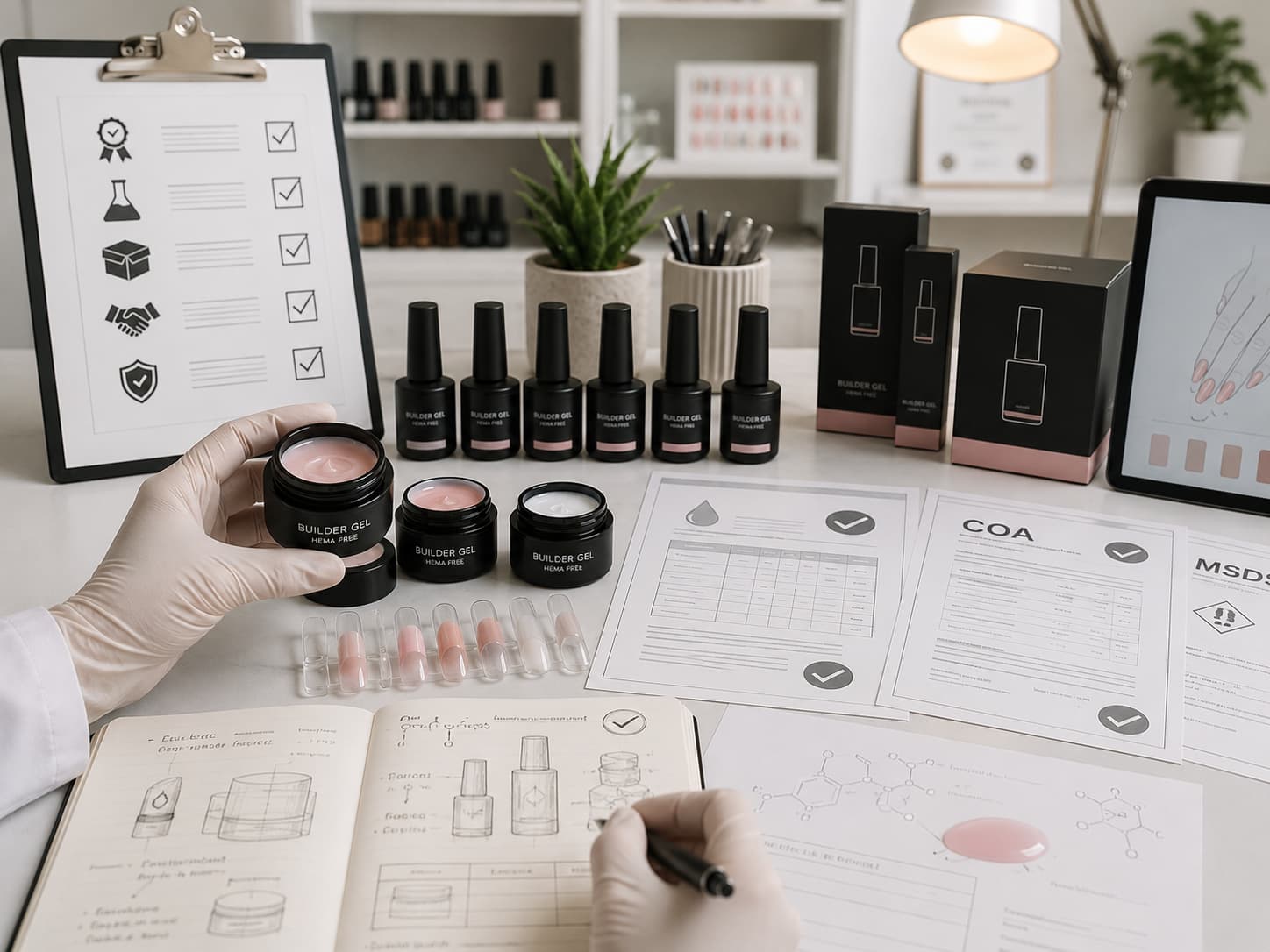 HEMA-free builder gel supplier checklist for salons