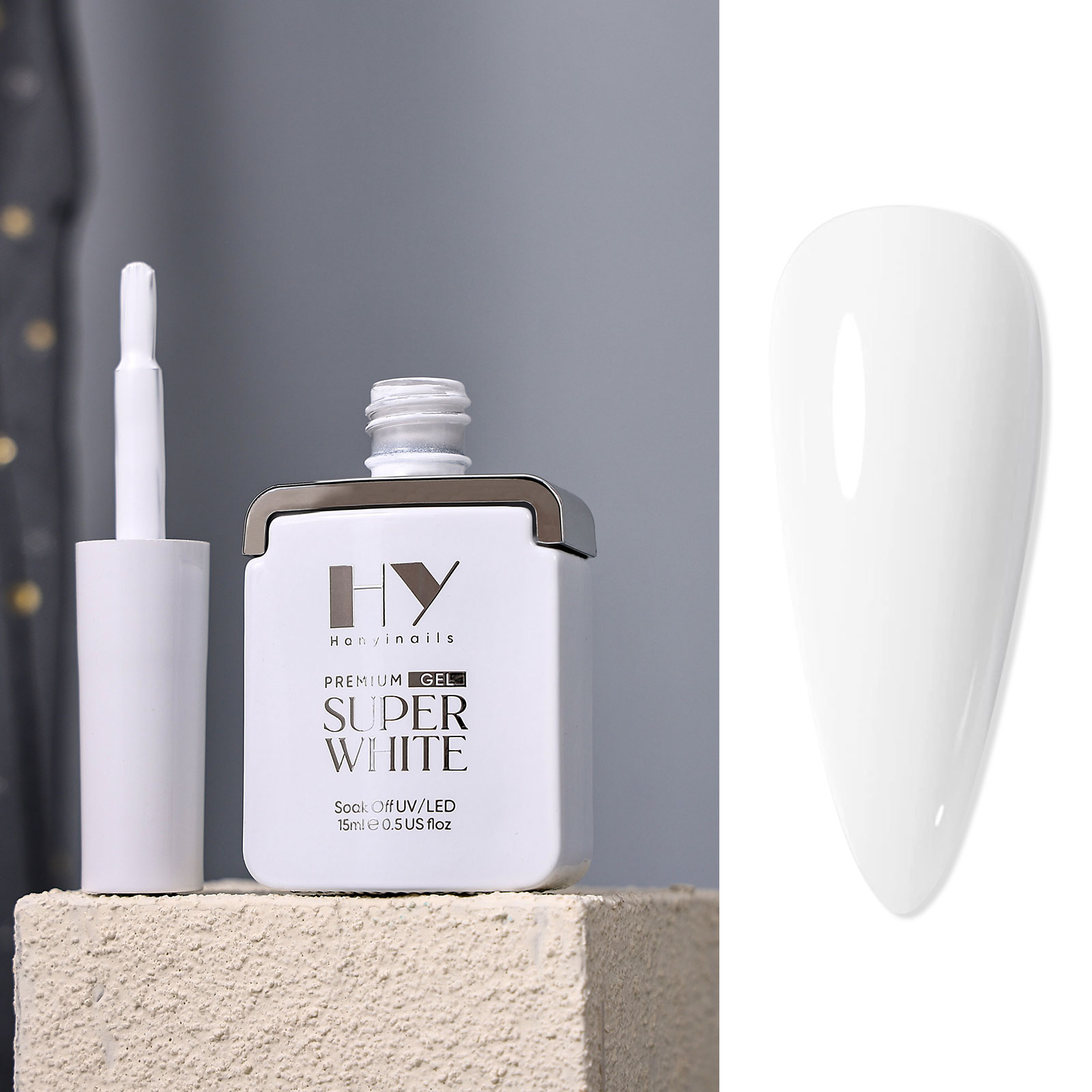 HEMA free white nail gel
