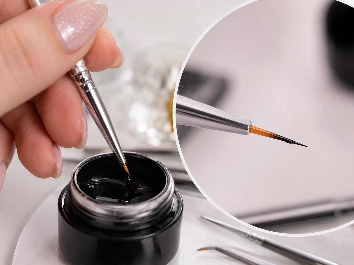 How to load liner art gel brush for fine lines