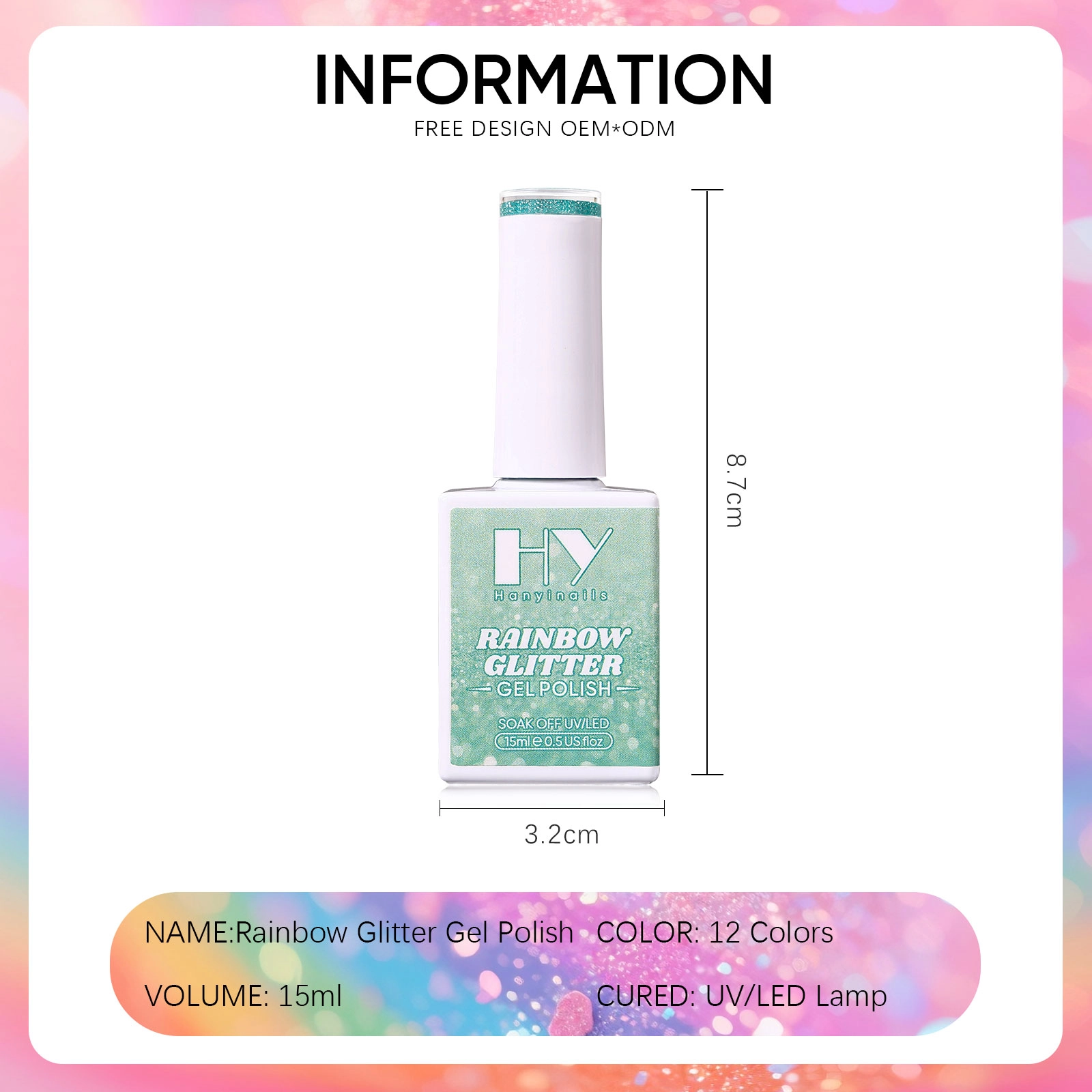Multicolor glitter - Hanyinails