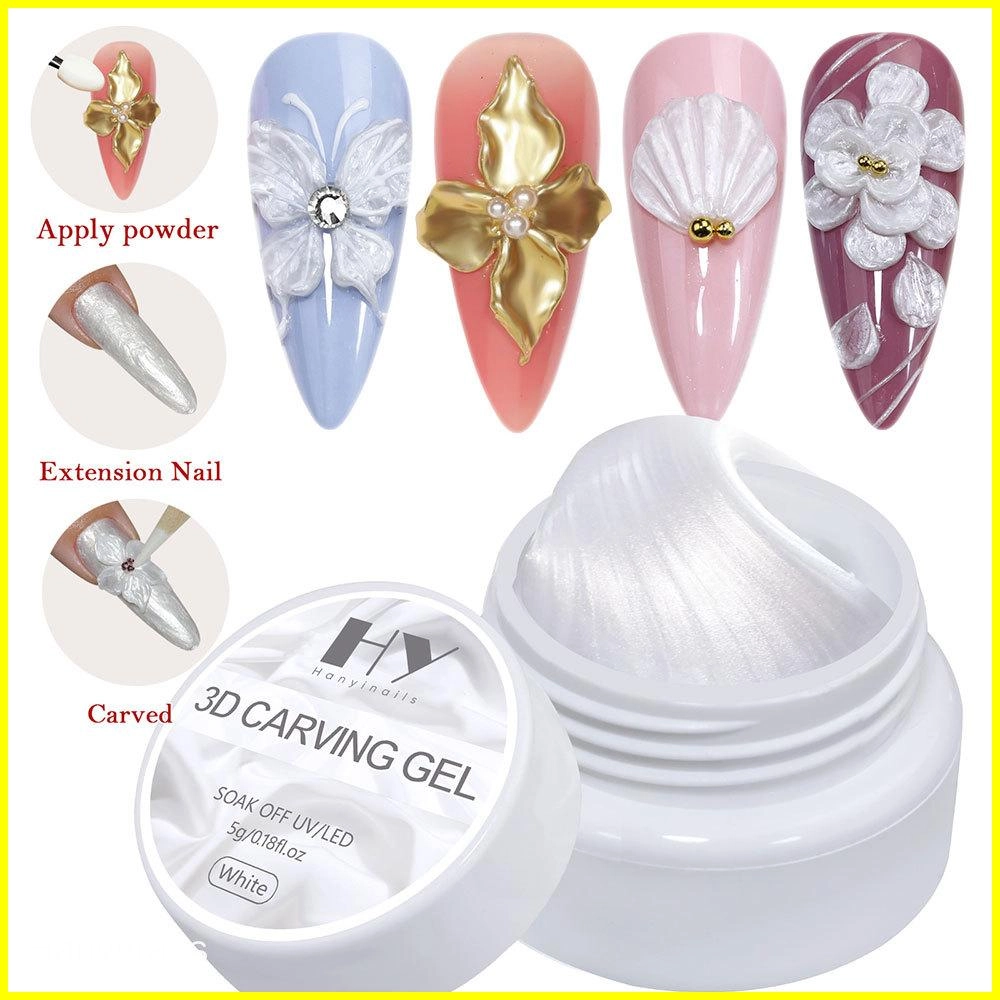 гель-эмбосс-гель для ногтей - Hanyinails гель для тиснения ногтей - Hanyinails